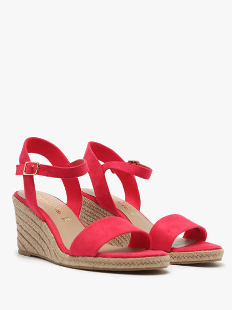 Sandales Talon Compensé Tamaris Rouge accessoires 42 vue secondaire 2