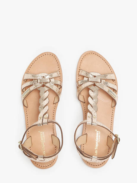 Sandales Hamsuni En Cuir Les tropeziennes Or accessoires HAMSUNI vue secondaire 3