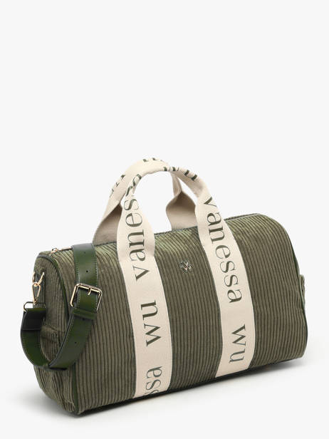 A4 Size Shoulder Bag Velours Vanessa wu Green velours MA0085 other view 1