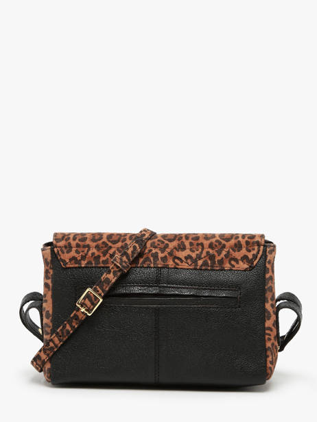 Sac Bandoulière Leopard Cuir Paul marius Noir leopard DIANSLEO vue secondaire 4