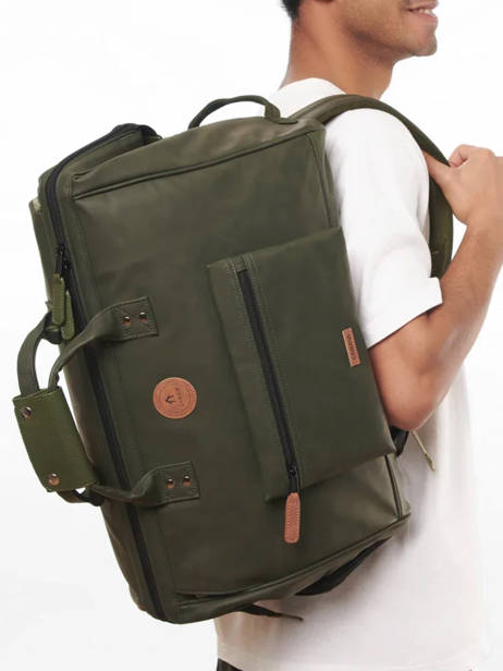 Cabin Duffle Bag Backpack Travel Cabaia Green travel DUFFV2 other view 1
