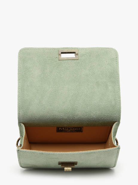 Shoulder Bag Velvet Leather Milano Green velvet VE24115 other view 3