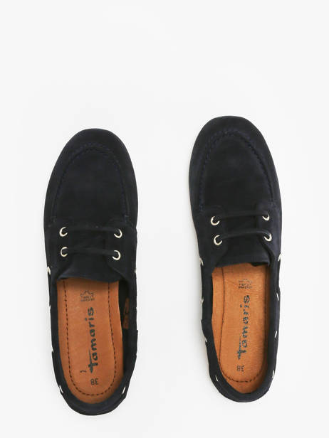 Chaussures Bateau En Cuir Tamaris Bleu accessoires 44 vue secondaire 4
