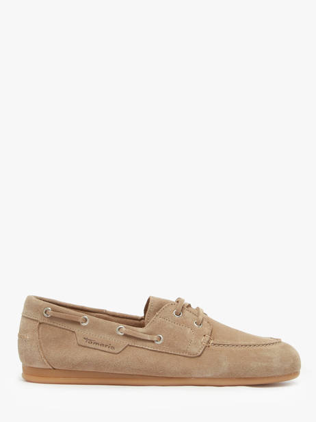 Chaussures Bateau En Cuir Tamaris Beige accessoires 44