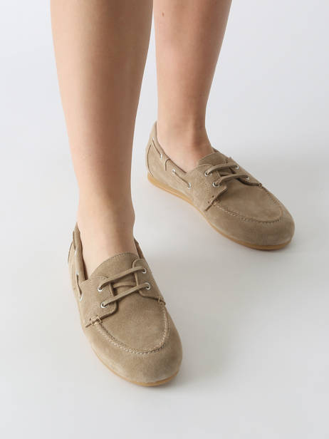Chaussures Bateau En Cuir Tamaris Beige accessoires 44 vue secondaire 1
