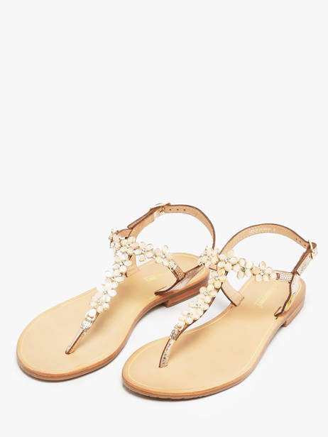 Nu-pieds En Cuir Les tropeziennes Or accessoires HOFLEUR vue secondaire 1