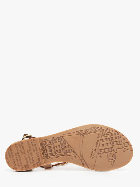 Nu-pieds En Cuir Les tropeziennes Or accessoires HOFLEUR vue secondaire 4