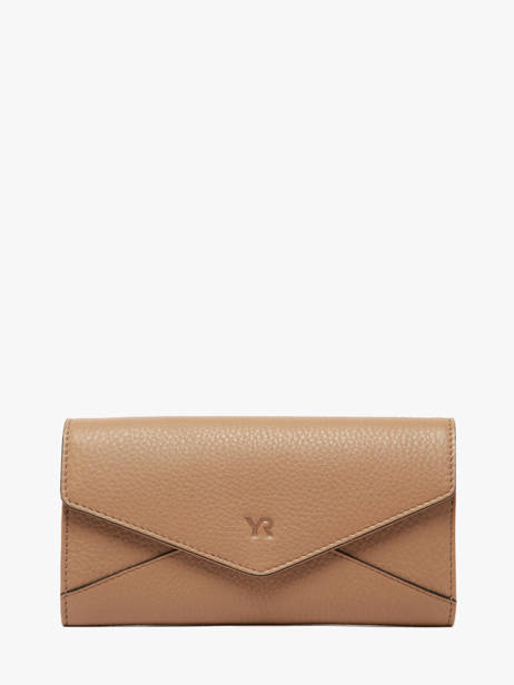 Portefeuille Cuir Yves renard Beige enveloppe 29286