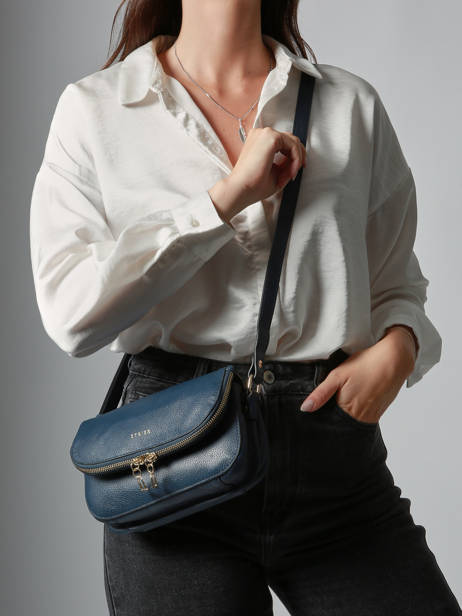 Small Leather Tradition Crossbody Bag Etrier Blue tradition ETRA059S other view 1