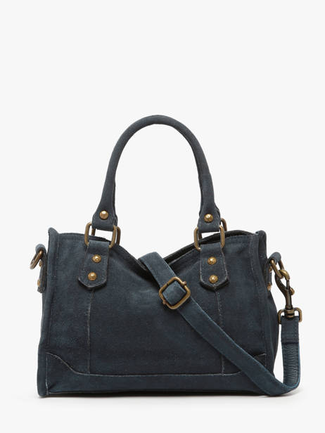 Sac Bandoulière Houston Cuir Basilic pepper Bleu houston BHOU72 vue secondaire 4
