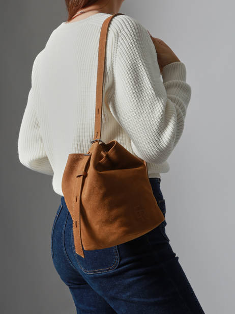 Sac Porté épaule Sac à Dos S Cavalier Nubuck Cuir Etrier Marron cavalier nubuck ECAN126S vue secondaire 3