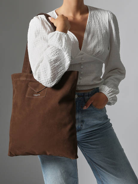Shoulder Bag Suedine Kba Lancaster Brown suedine kba 61 other view 1