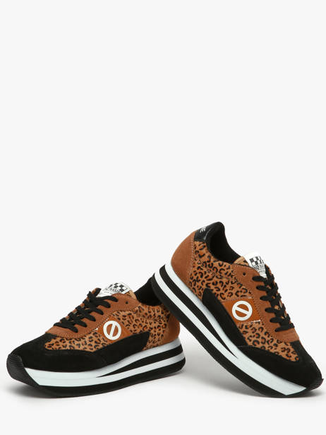 Sneakers Plateforme Flex M Jogger En Cuir No name Marron women IMHP01KC vue secondaire 3