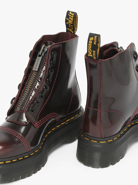 Bottines Sinclair En Cuir Dr martens Rouge women 25233600 vue secondaire 3