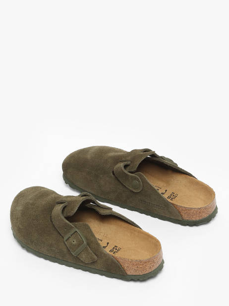 Mules Boston En Cuir Birkenstock Vert women 1024714 vue secondaire 3