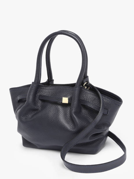 Sac à Main Caviar Cuir Milano Bleu caviar CA25063 vue secondaire 2