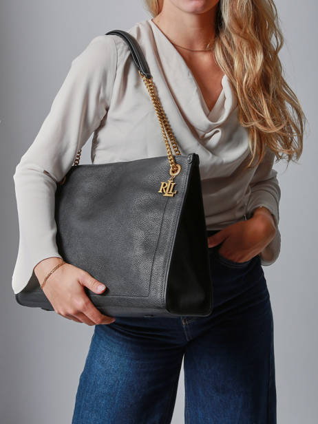 Sac Porté épaule Bradley Cuir Lauren ralph lauren Noir bradley 31969352 vue secondaire 1