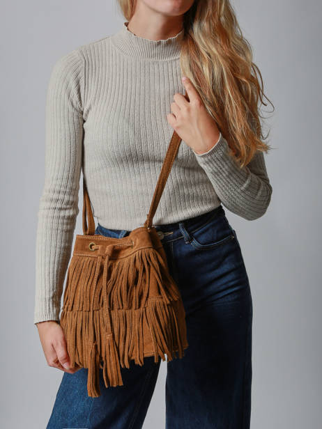 Sac Bandoulière Velvet Cuir Milano Marron velvet VE241116 vue secondaire 1