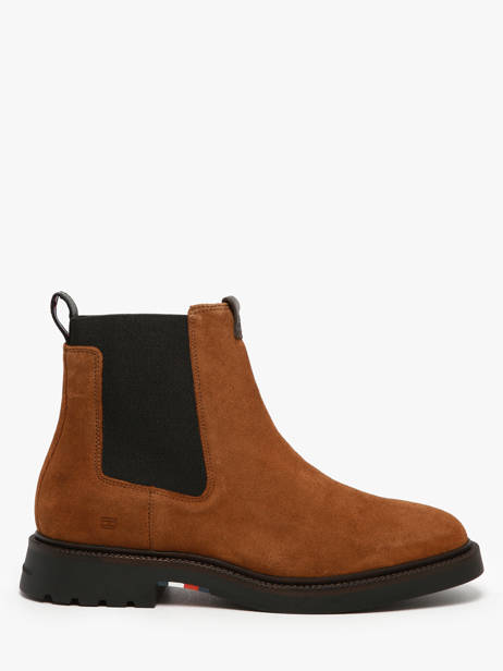 Chelsea Boots En Cuir Tommy hilfiger Marron men 5592GVQ