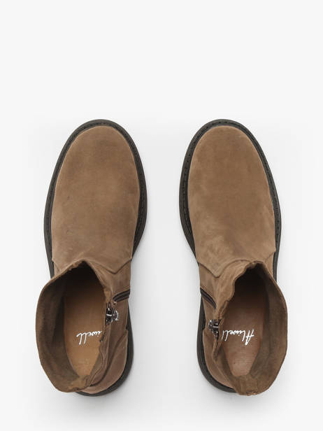 Bottines En Cuir Aliwell Marron women A0407 vue secondaire 4