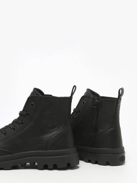 Bottines Pampa Zip En Cuir Palladium Noir men 76888008 vue secondaire 3