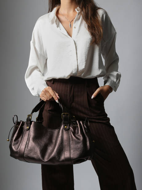 Sac Porté épaule Gun Metal Cuir Gerard darel Marron gun metal DCS01446 vue secondaire 1