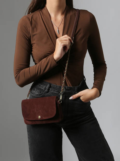 Sac Bandoulière Vintage Cuir Mila louise Beige vintage 3783VC vue secondaire 1