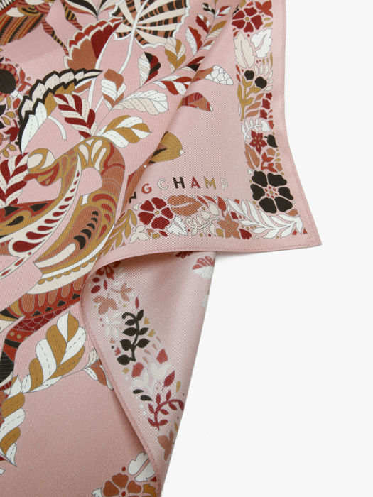 Longchamp Soie gots Scarf Pink