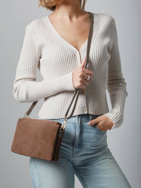 Shoulder Bag Velvet Caviar Milano Brown velvet caviar VC24117 other view 1