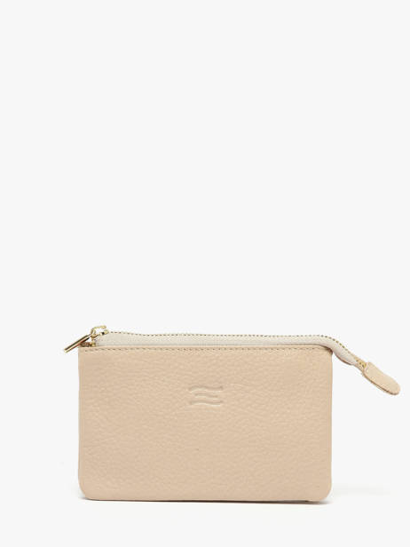 Porte-monnaie Caviar Cuir Crinkles Beige caviar 14538