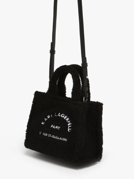 Rue St Guillaume Shearling Mini Tote Karl lagerfeld Black rsg A4W50016 other view 2