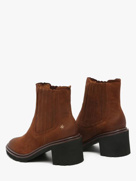 Heeled Formal Shoes In Leather Mam'zelle Brown women CSGO542 other view 2