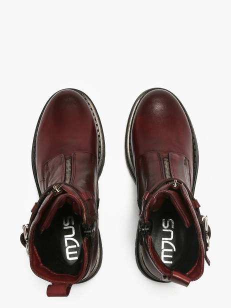 Boots In Leather Mjus Red women L97202 other view 3