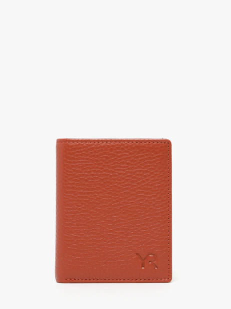 Portefeuille Cuir Yves renard Orange bicolor 2437