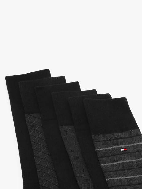 Chaussettes Homme 6 Paires Boîte Cadeau Tommy hilfiger Noir socks 71235373 vue secondaire 3