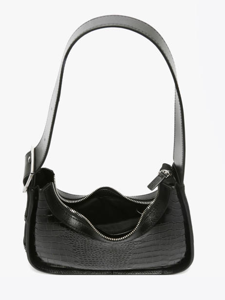 Sac Porté épaule Croco Vernis Paul marius Noir croco vernis VICTXCRV vue secondaire 2