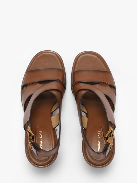 Sandales à Talon En Cuir Michael kors Marron women VHS3L230 vue secondaire 3