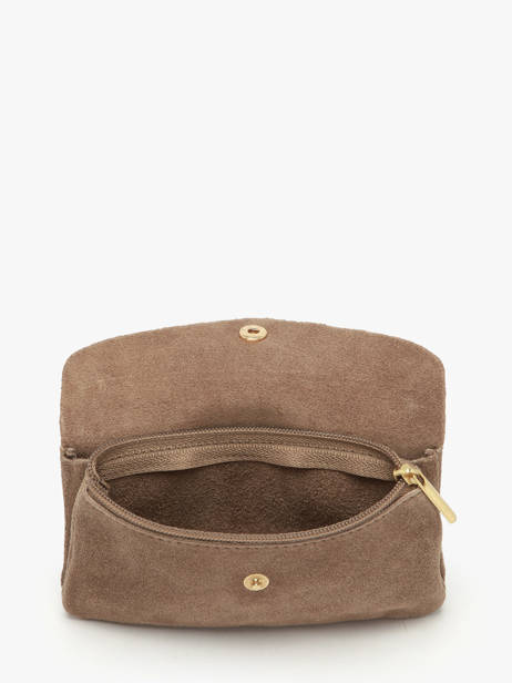 Porte-monnaie Velvet Cuir Milano Marron velvet VE23113O vue secondaire 1