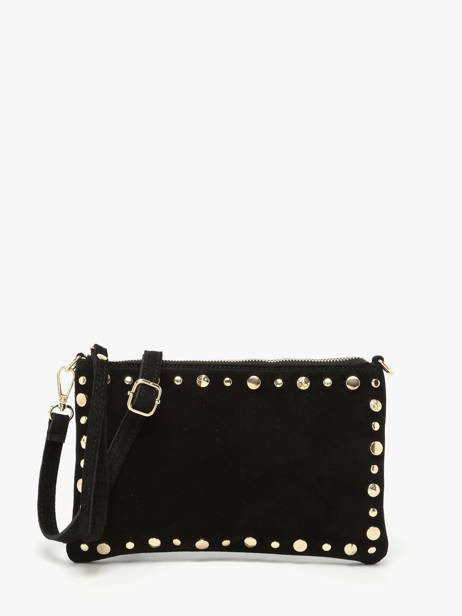 Sac Bandoulière Velvet Cuir Milano Noir velvet VE24111O