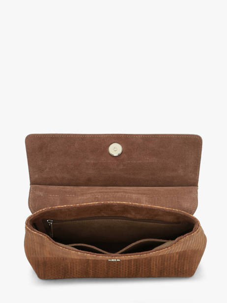 Sac Bandoulière Clarita Cuir Texturé Nathan baume Marron nathan 18TX vue secondaire 4