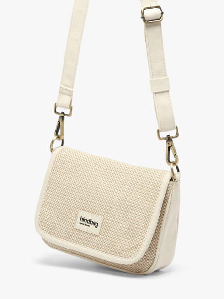 Sac Bandoulière Tressage Coton Hindbag Beige tressage TS vue secondaire 2