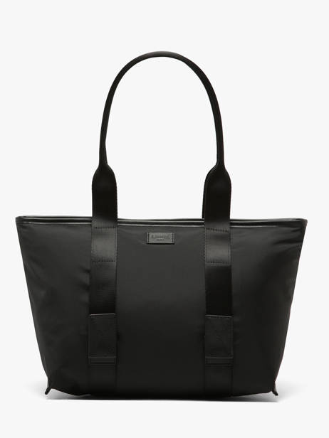 Medium Mistral Rollable Tote Bag Nylon And Leather Lancel Black mistral A13995
