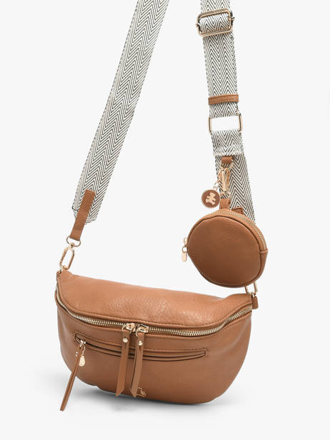 Sac Banane Lulu castagnette Marron zip YSALINE2 vue secondaire 2