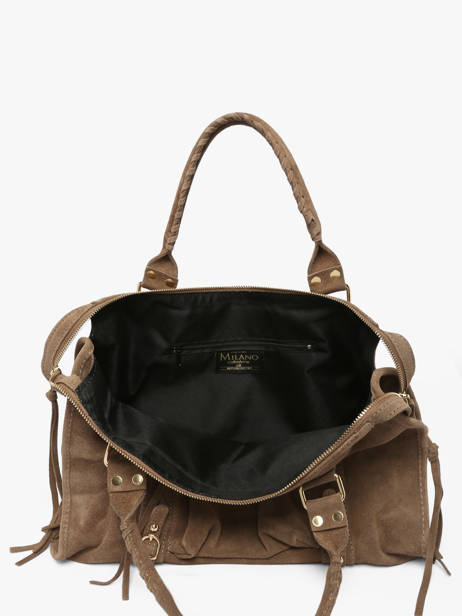 Sac Porté épaule A4 Velvet Milano Beige velvet VE24095O vue secondaire 3