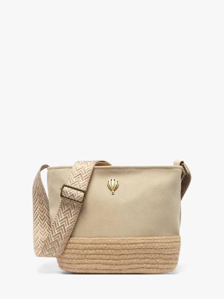 Sac Bandoulière City Coton Le voyage en panier Beige city PM962