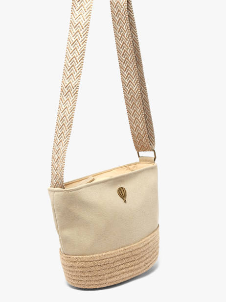 Sac Bandoulière City Coton Le voyage en panier Beige city PM962 vue secondaire 2