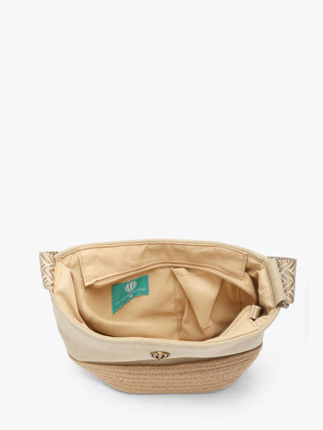 Sac Bandoulière City Coton Le voyage en panier Beige city PM962 vue secondaire 3