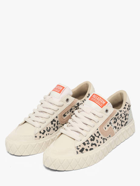 Sneakers En Cuir Palladium Beige women 99628904 vue secondaire 1