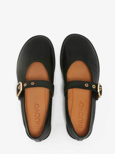 Ballerines Avec Brides En Cuir Inuovo Noir women CT005BLK vue secondaire 3