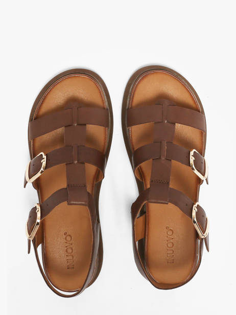 Sandales En Cuir Inuovo Marron women 96046PRN vue secondaire 3